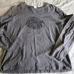 Black Sheep 100% Cotton Gray Long Sleeve Shirt Size 2XL